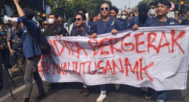 Large-scale popular protests have also erupted in Indonesia.